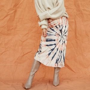 NWT Free People Bali Serious Swagger Tie Dye skirt